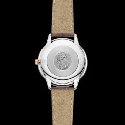 30 mm, steel ‑ Sedna™ gold on leather strap^OMEGA Outlet