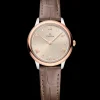 27.5 mm, steel ‑ Sedna™ gold on leather strap^OMEGA Sale