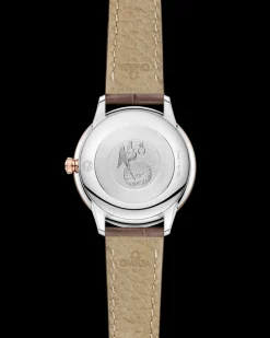 27.5 mm, steel ‑ Sedna™ gold on leather strap^OMEGA Clearance