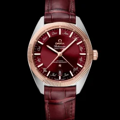 41 mm, steel ‑ Sedna™ gold on leather strap^OMEGA Clearance