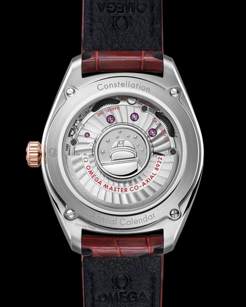 41 mm, steel ‑ Sedna™ gold on leather strap^OMEGA Clearance