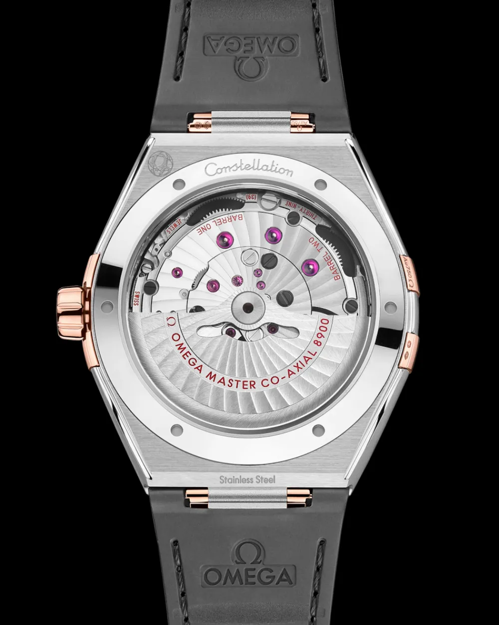 41 mm, steel ‑ Sedna™ gold on leather strap^OMEGA Fashion