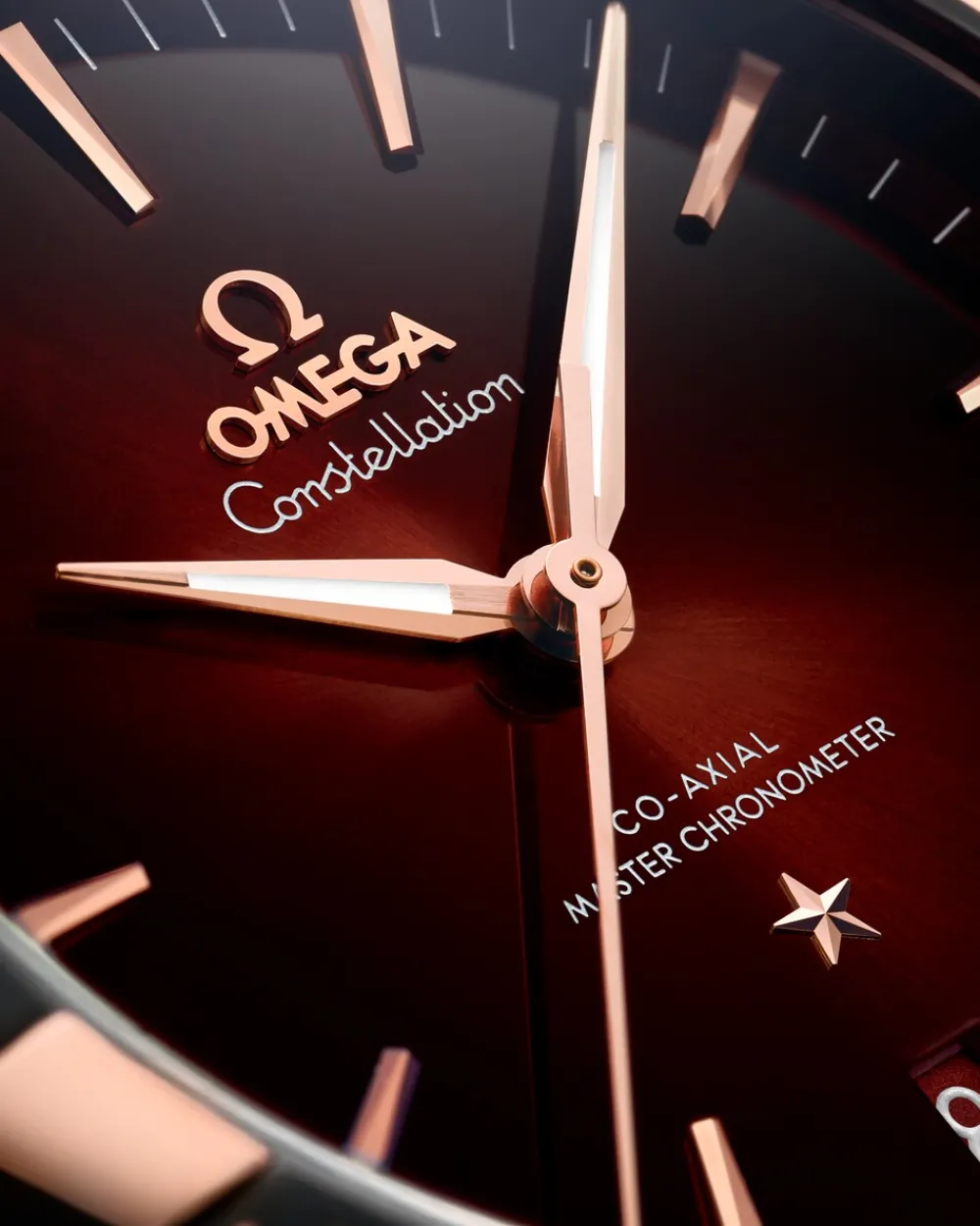 41 mm, steel ‑ Sedna™ gold on leather strap^OMEGA New
