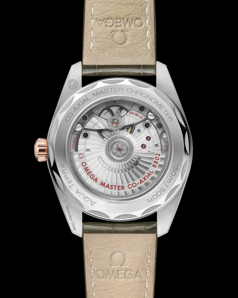 38 mm, steel ‑ Sedna™ gold on leather strap^OMEGA Discount