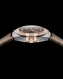 36 mm, steel ‑ Sedna™ gold on leather strap^OMEGA Hot