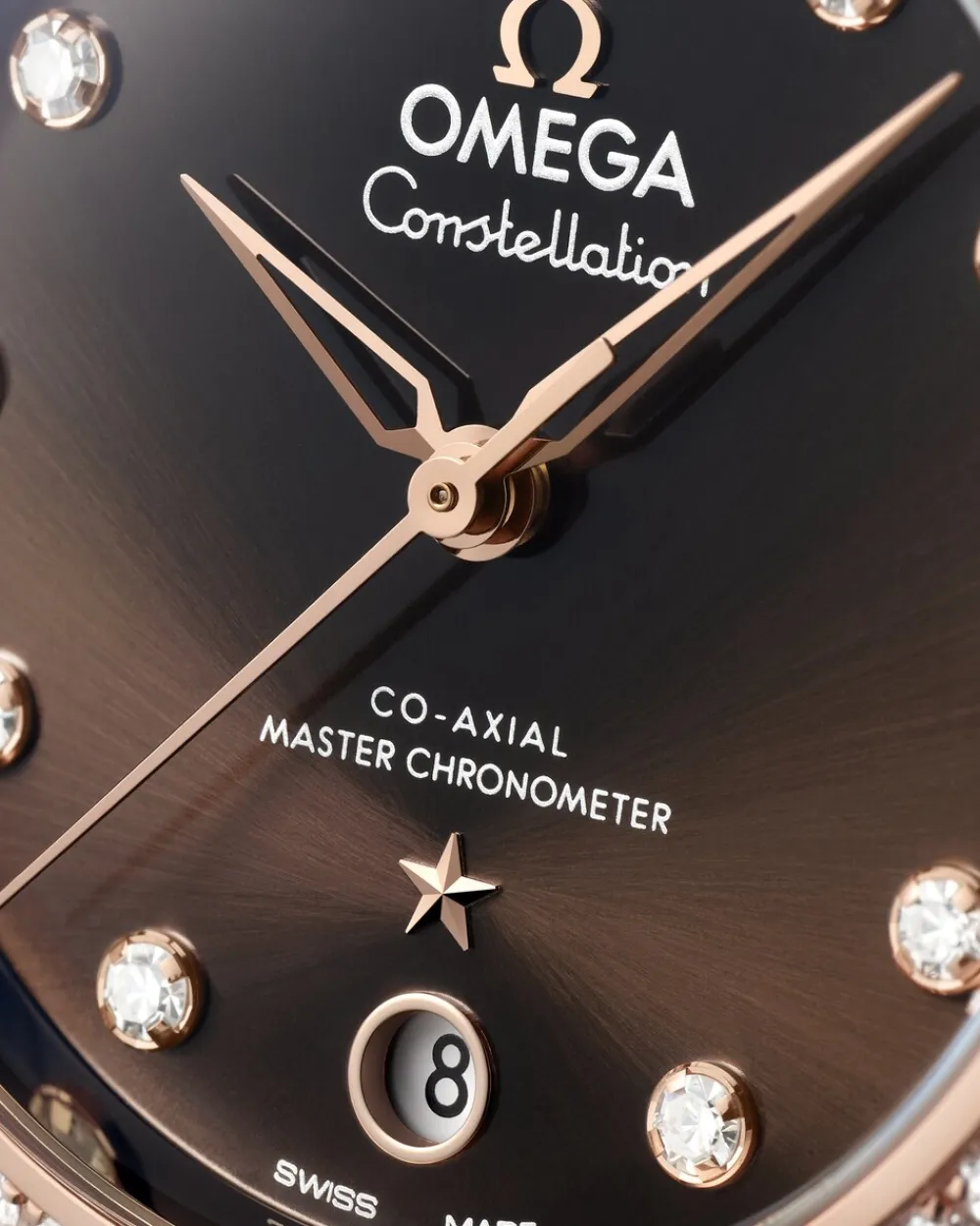 36 mm, steel ‑ Sedna™ gold on leather strap^OMEGA Hot