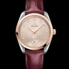 38 mm, steel ‑ Sedna™ gold on leather strap^OMEGA New