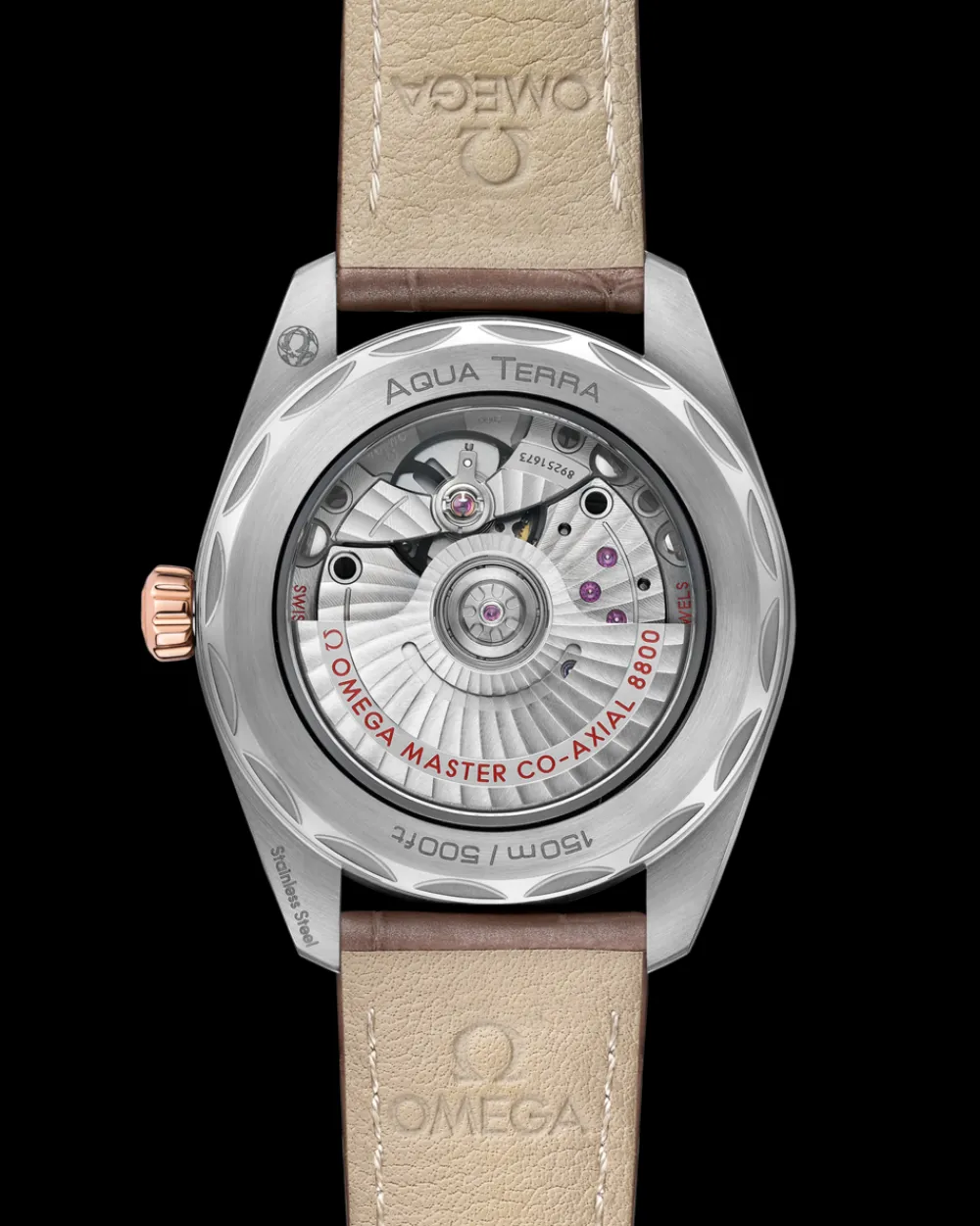 38 mm, steel ‑ Sedna™ gold on leather strap^OMEGA Clearance