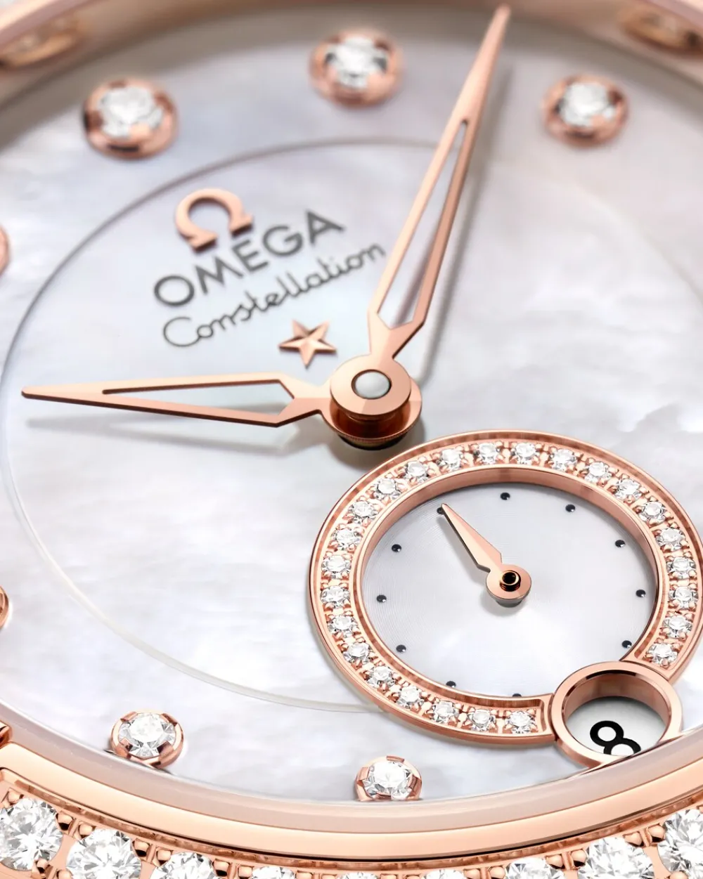 34 mm, steel ‑ Sedna™ gold on leather strap^OMEGA Sale