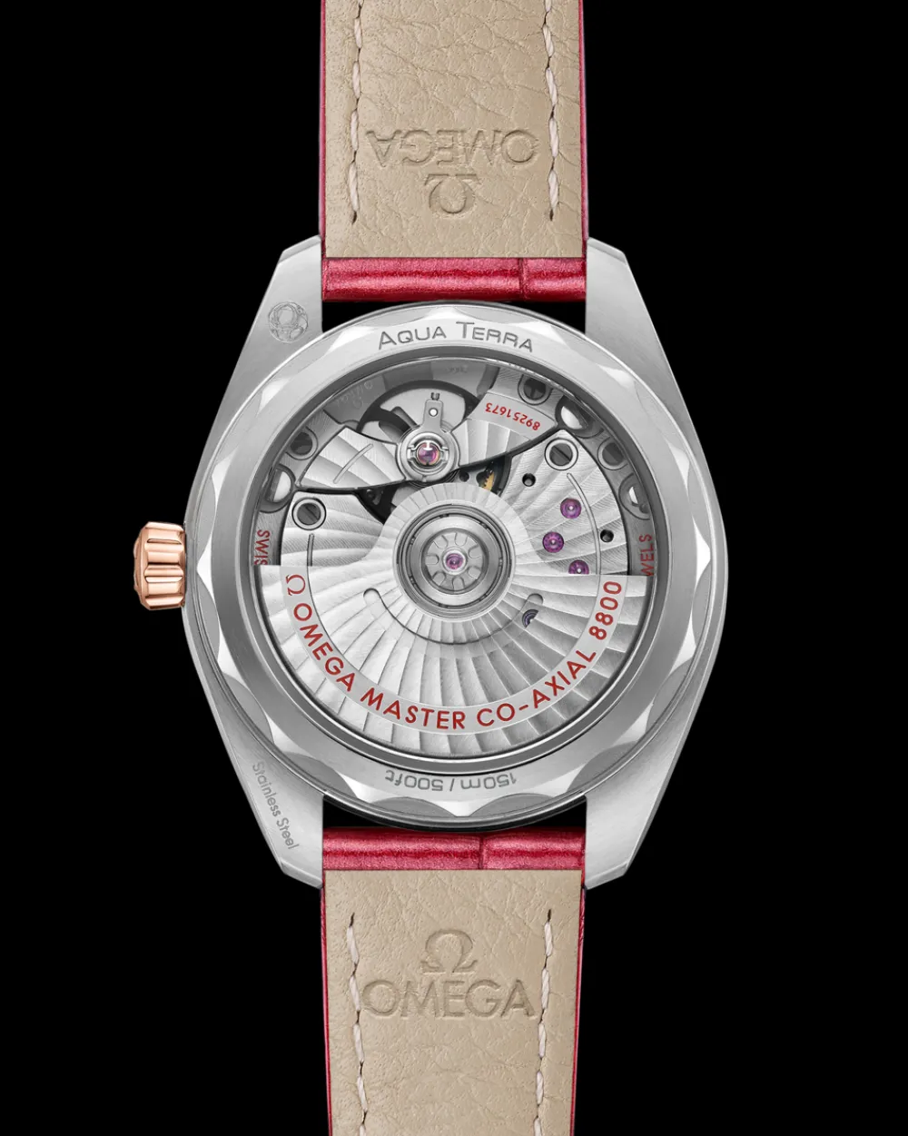 34 mm, steel ‑ Sedna™ gold on leather strap^OMEGA Best