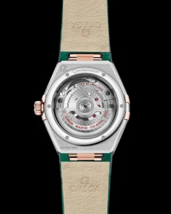 29 mm, steel ‑ Sedna™ gold on leather strap^OMEGA New