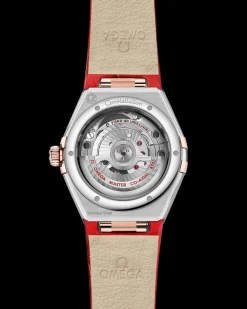 29 mm, steel ‑ Sedna™ gold on leather strap^OMEGA Hot