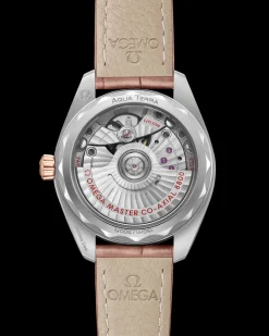 34 mm, steel ‑ Sedna™ gold on leather strap^OMEGA Best