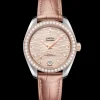 34 mm, steel ‑ Sedna™ gold on leather strap^OMEGA Best