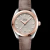 34 mm, steel ‑ Sedna™ gold on leather strap^OMEGA Hot