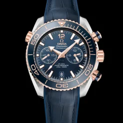 45.5 mm, steel ‑ Sedna™ gold on leather strap with rubber lining^OMEGA Best