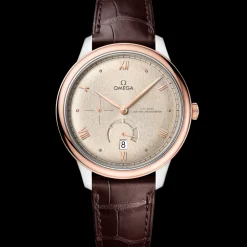 41 mm, steel ‑ Sedna™ gold on leather strap^OMEGA Discount