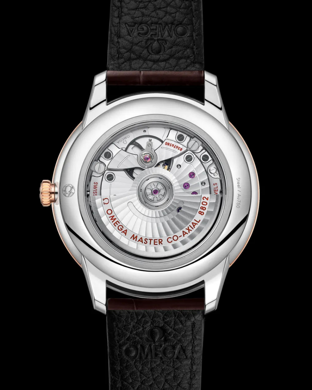41 mm, steel ‑ Sedna™ gold on leather strap^OMEGA Clearance
