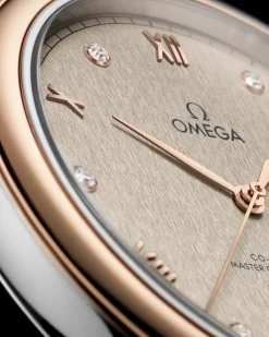 40 mm, steel ‑ Sedna™ gold on leather strap^OMEGA New