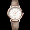 34 mm, steel ‑ Sedna™ gold on leather strap^OMEGA Fashion