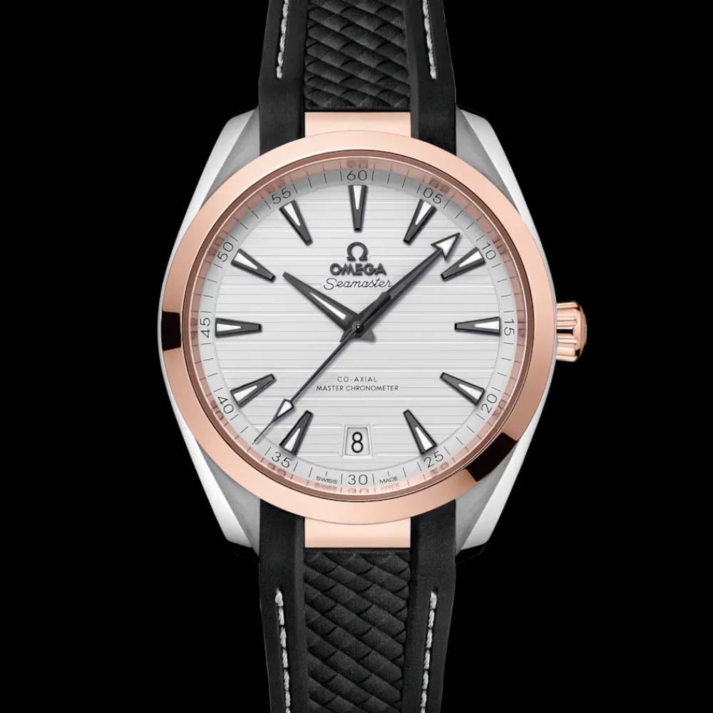 41 mm, steel ‑ Sedna™ gold on rubber strap^OMEGA Clearance