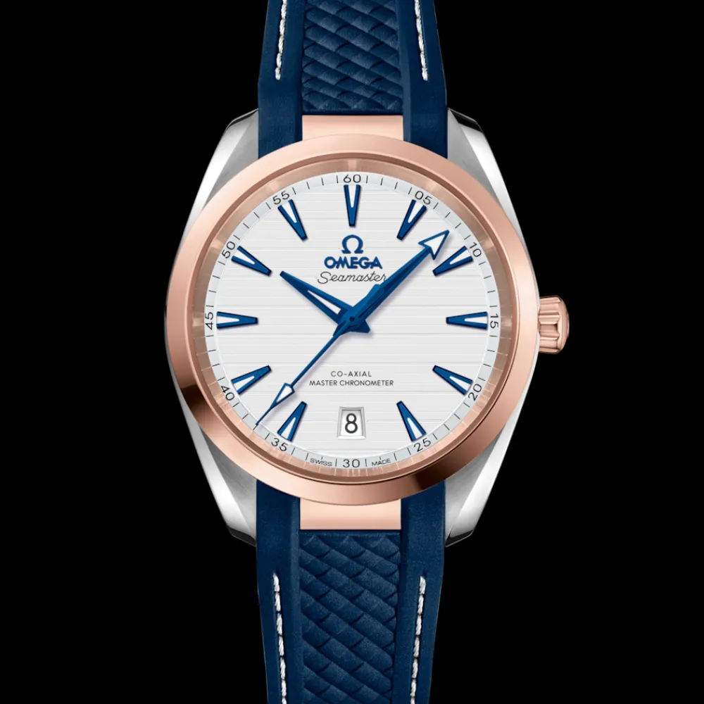 38 mm, steel ‑ Sedna™ gold on rubber strap^OMEGA Clearance