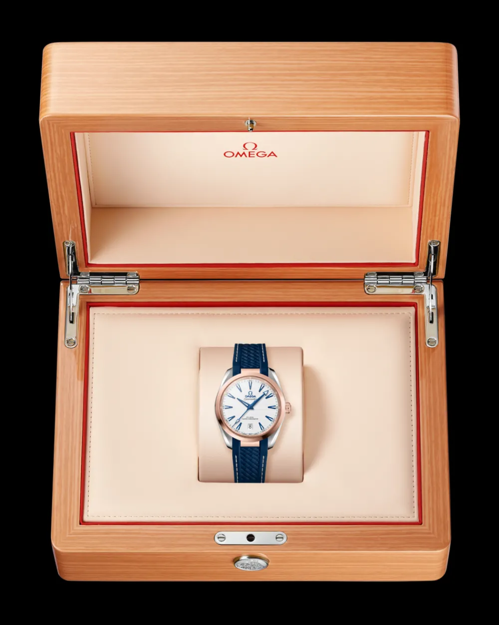 38 mm, steel ‑ Sedna™ gold on rubber strap^OMEGA Clearance