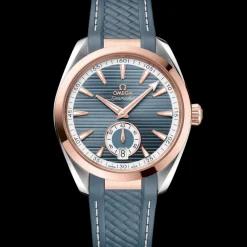 41 mm, steel ‑ Sedna™ gold on rubber strap^OMEGA New