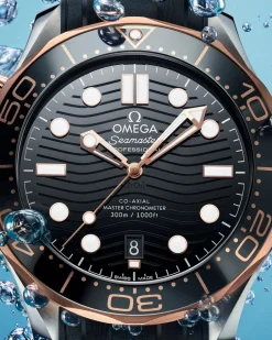 42 mm, steel ‑ Sedna™ gold on rubber strap^OMEGA Sale