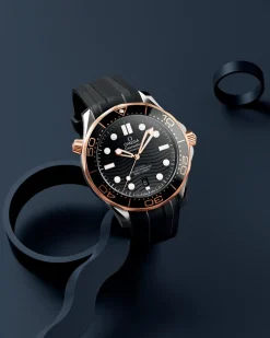 42 mm, steel ‑ Sedna™ gold on rubber strap^OMEGA Sale