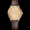 30 mm, steel ‑ yellow gold on leather strap^OMEGA Outlet