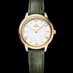 30 mm, steel ‑ yellow gold on leather strap^OMEGA Best