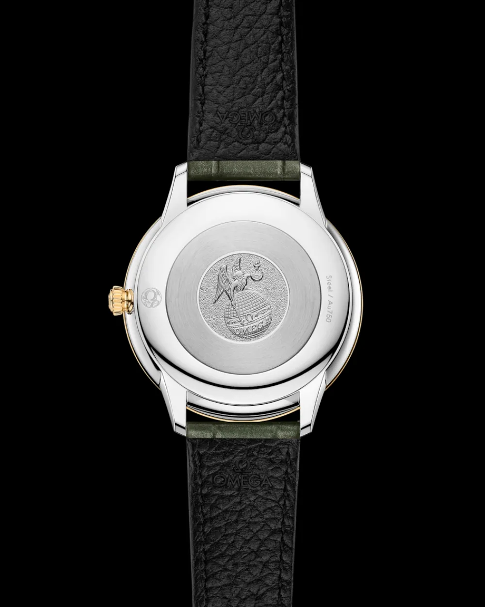 30 mm, steel ‑ yellow gold on leather strap^OMEGA Best