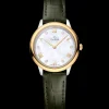 27.5 mm, steel ‑ yellow gold on leather strap^OMEGA Hot