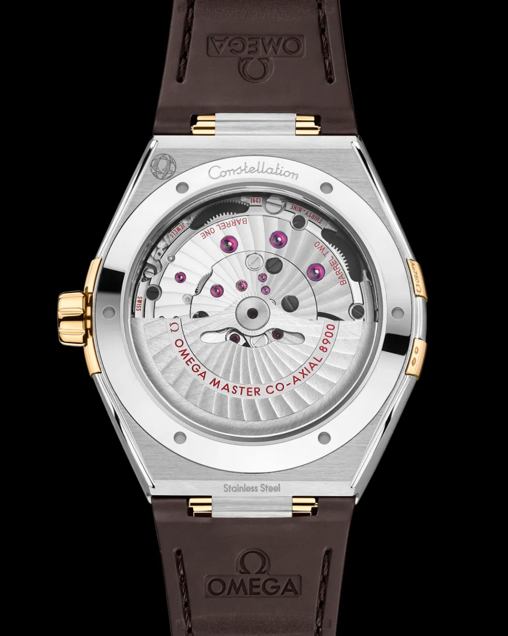 41 mm, steel ‑ yellow gold on leather strap^OMEGA Hot
