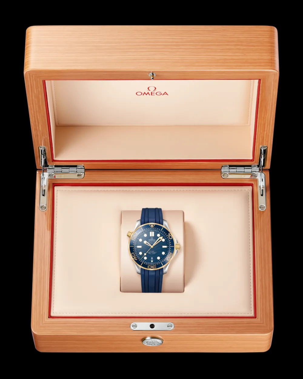 42 mm, steel ‑ yellow gold on rubber strap^OMEGA Hot
