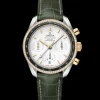 38 mm, steel ‑ yellow gold on leather strap^OMEGA Outlet