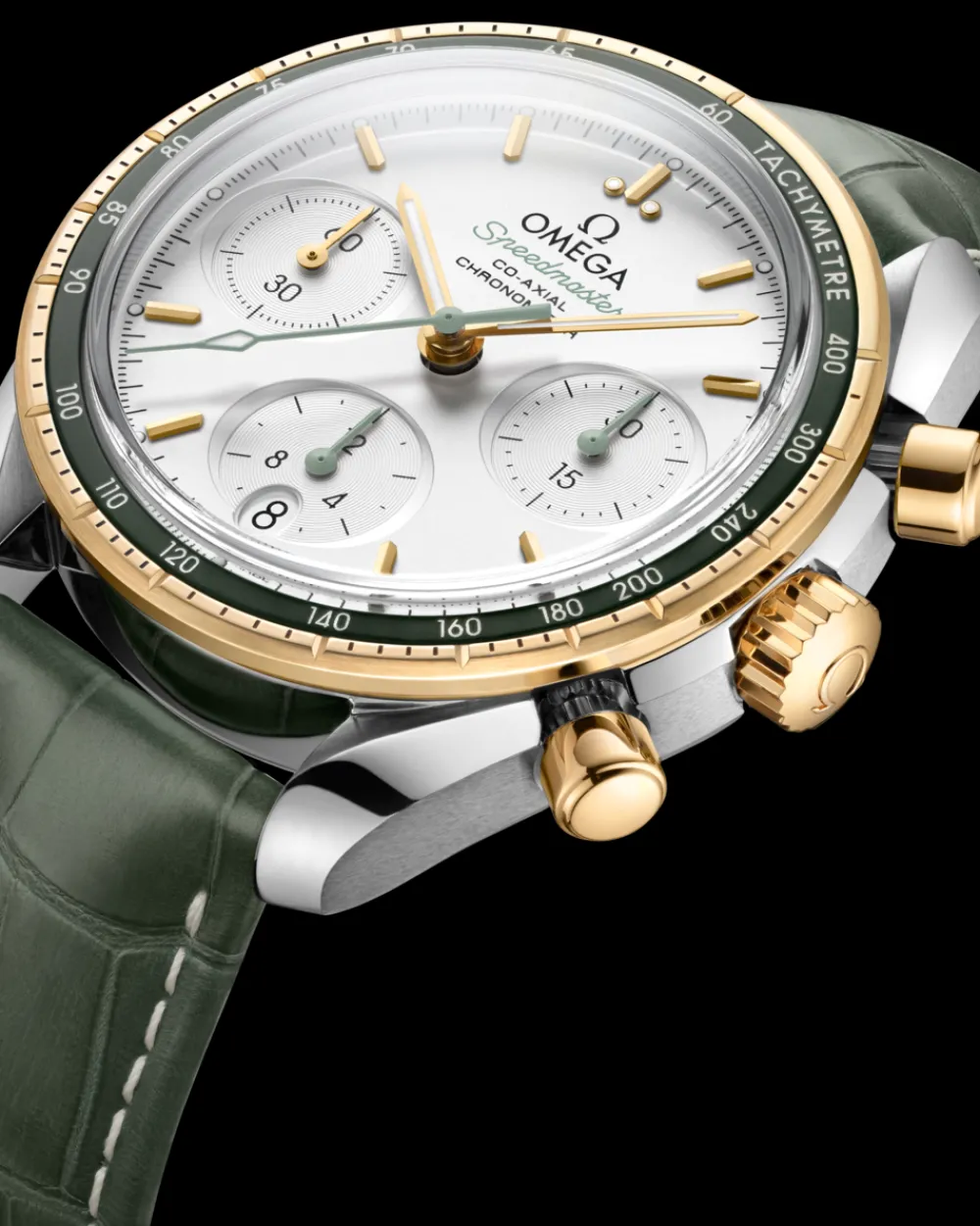 38 mm, steel ‑ yellow gold on leather strap^OMEGA Hot