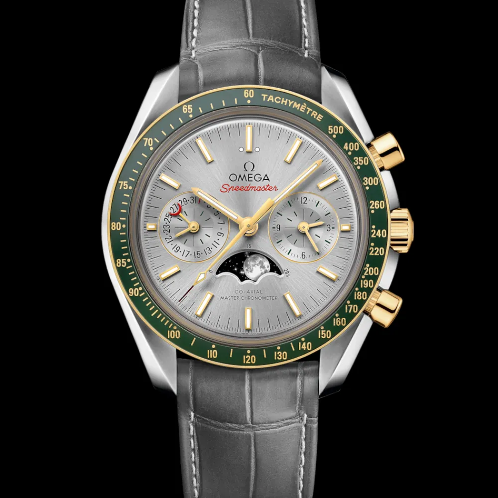 44.25 mm, steel ‑ yellow gold on leather strap^OMEGA Best