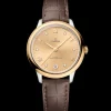 34 mm, steel ‑ yellow gold on leather strap^OMEGA Best