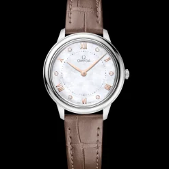 30 mm, steel on leather strap^OMEGA New