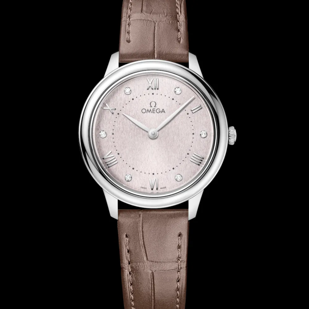 30 mm, steel on leather strap^OMEGA Clearance