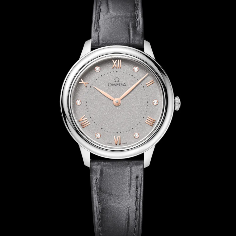 30 mm, steel on leather strap^OMEGA Clearance