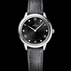30 mm, steel on leather strap^OMEGA New