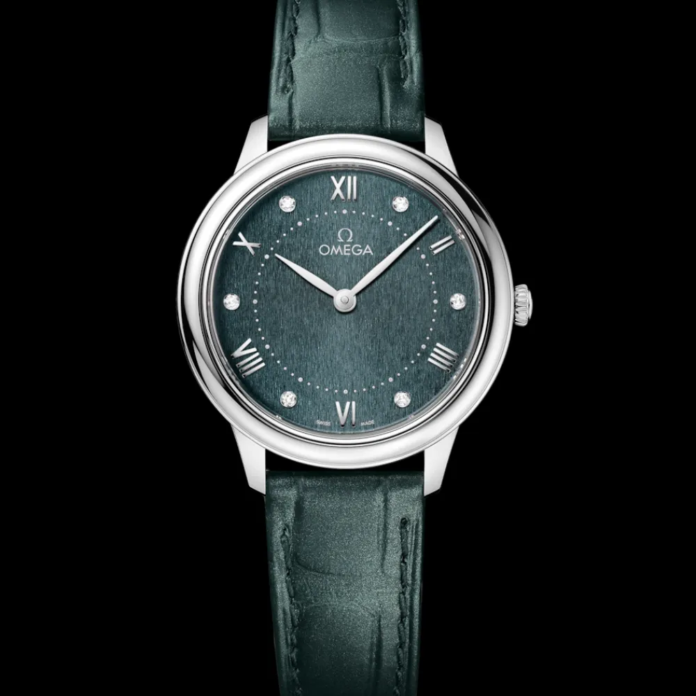30 mm, steel on leather strap^OMEGA New
