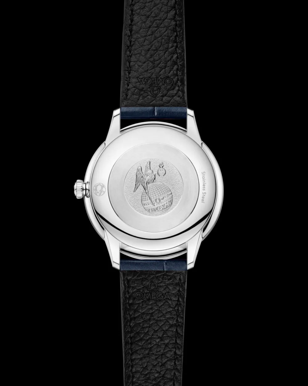 27.5 mm, steel on leather strap^OMEGA Fashion