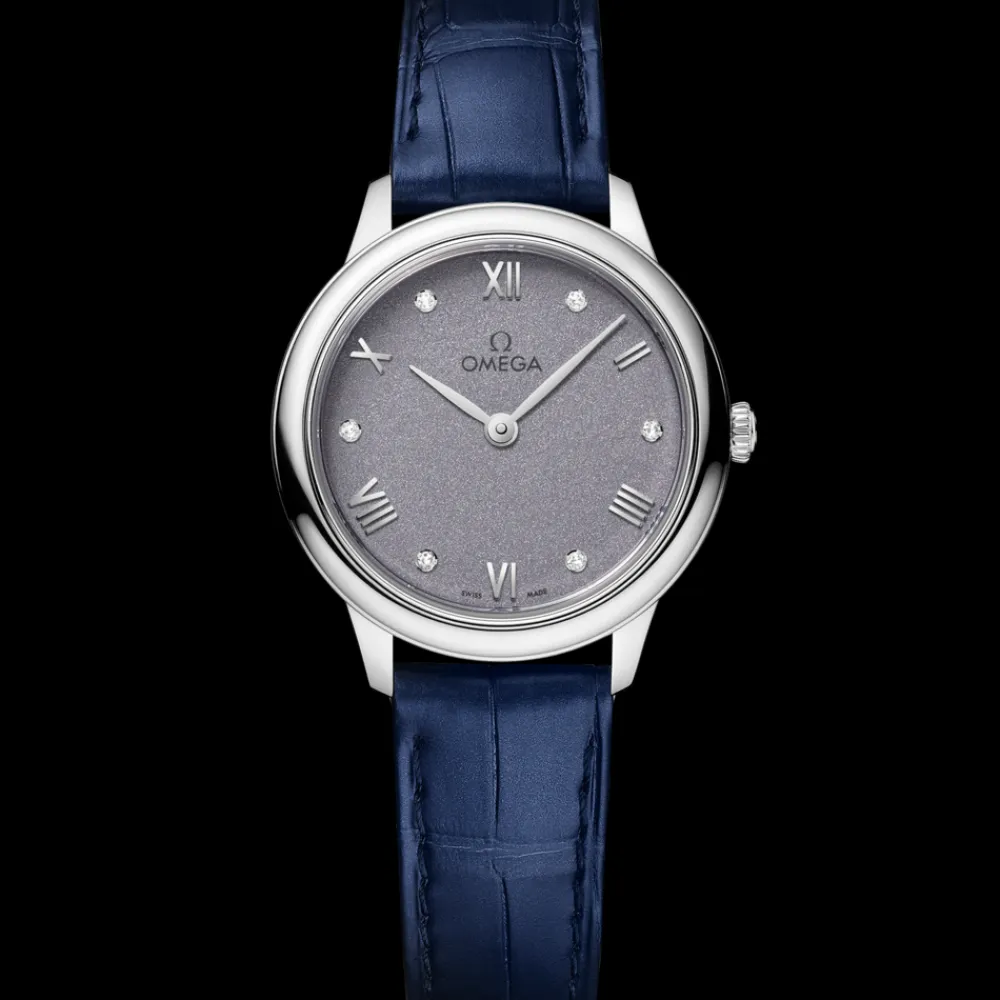 27.5 mm, steel on leather strap^OMEGA Sale