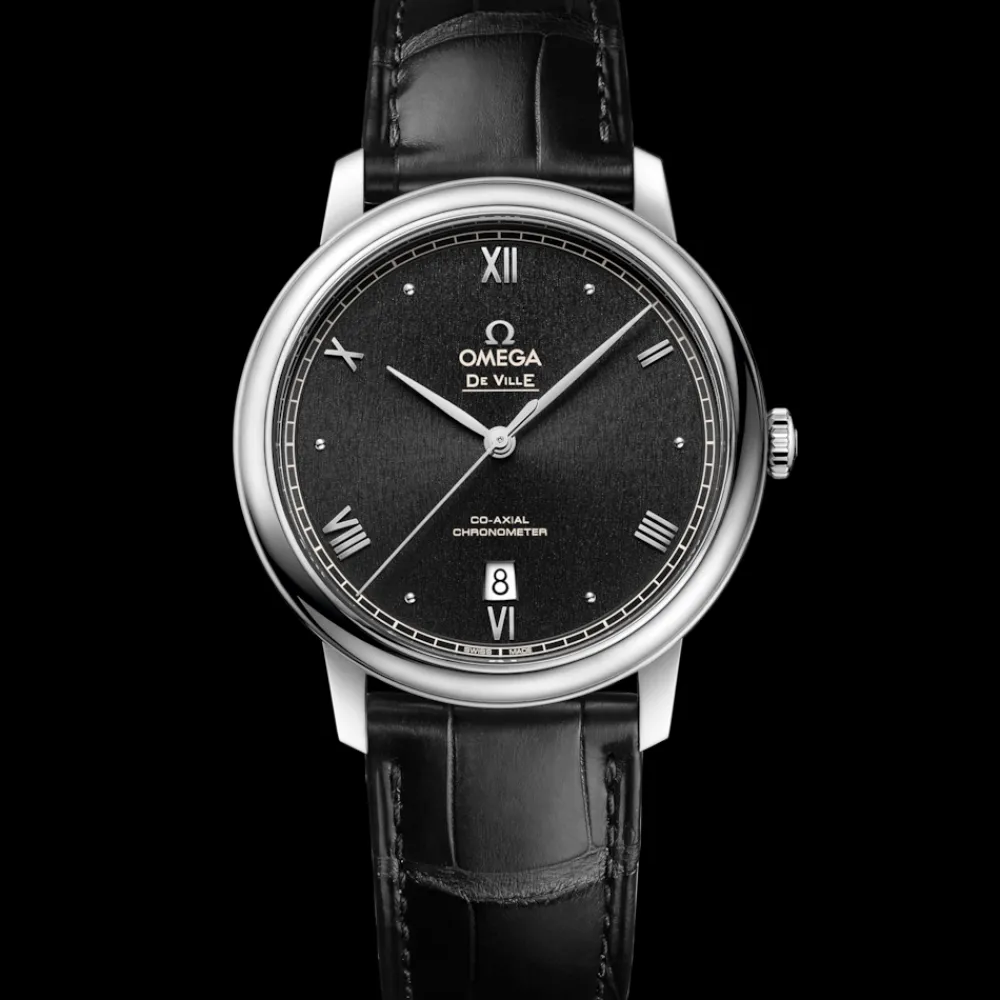 39.5 mm, steel on leather strap^OMEGA Best