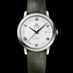 39.5 mm, steel on leather strap^OMEGA New