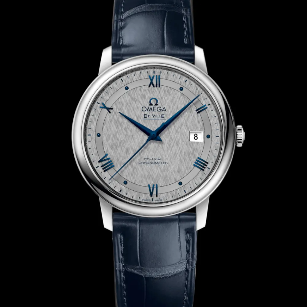 39.5 mm, steel on leather strap^OMEGA Discount